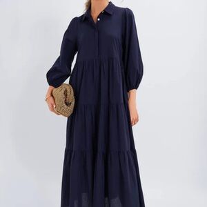 Tucker Nuck Navy Mabel Maxi Dress